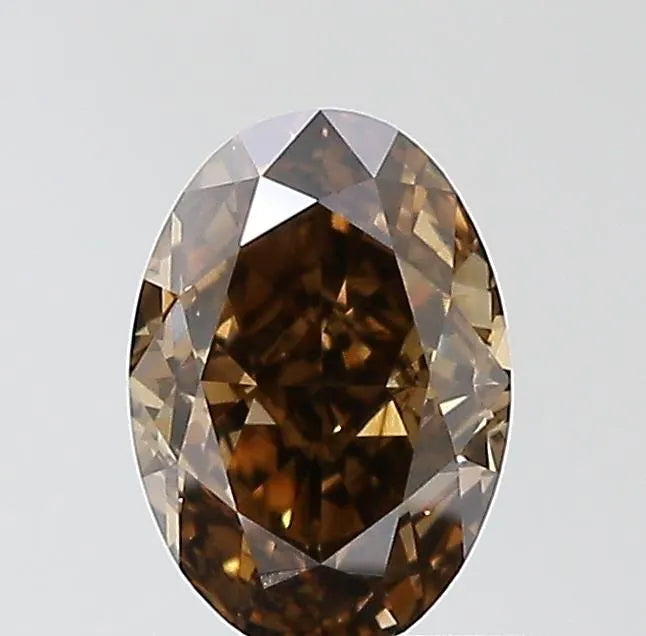 0.84ct Oval Natural Diamond (Colour Fancy Dark Brown, Clarity VVS2, GIA Certified)