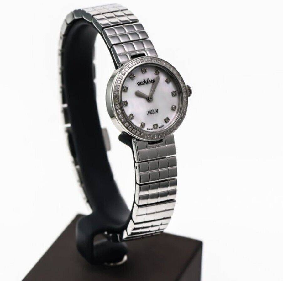 GEOVANI • Swiss Diamond Watch • GOL577-SS-DD-7 • 60 White Diamonds  0.34ct