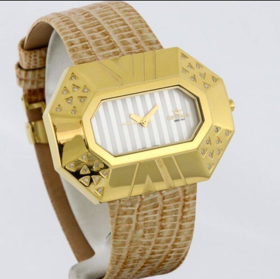 Optima • Swiss Diamond Watch • OSL214-GL-D-1 • 32 SI White Diamonds 0.18ct