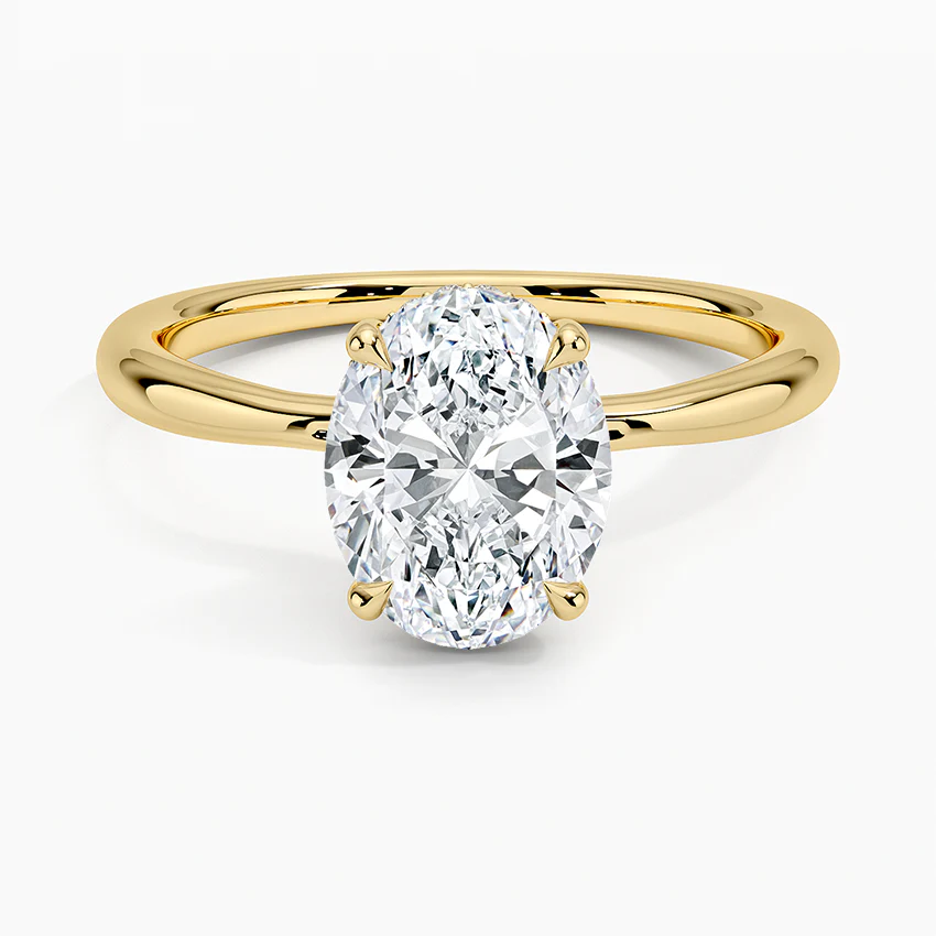 Freesia Hidden Halo Diamond Engagement Ring