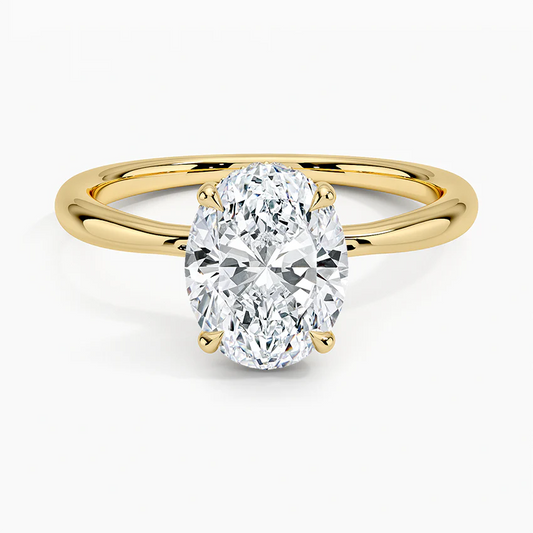 Freesia Hidden Halo Diamond Engagement Ring