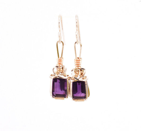 Into the Mystic earrings-Amethyst