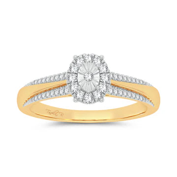 10 Karat 0.15ct Diamond Engagement Ring