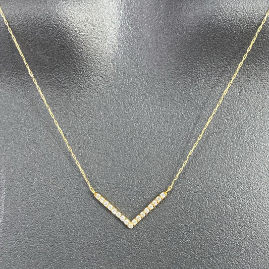 T.W. Diamond Chevron Necklace